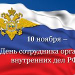 10 ноября 2020 года – День сотрудника органов внутренних дел Российской Федерации